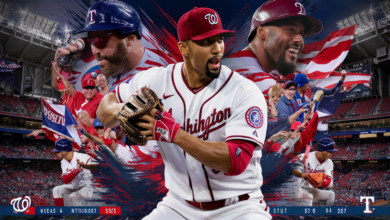 washington nationals vs texas rangers match player stats​